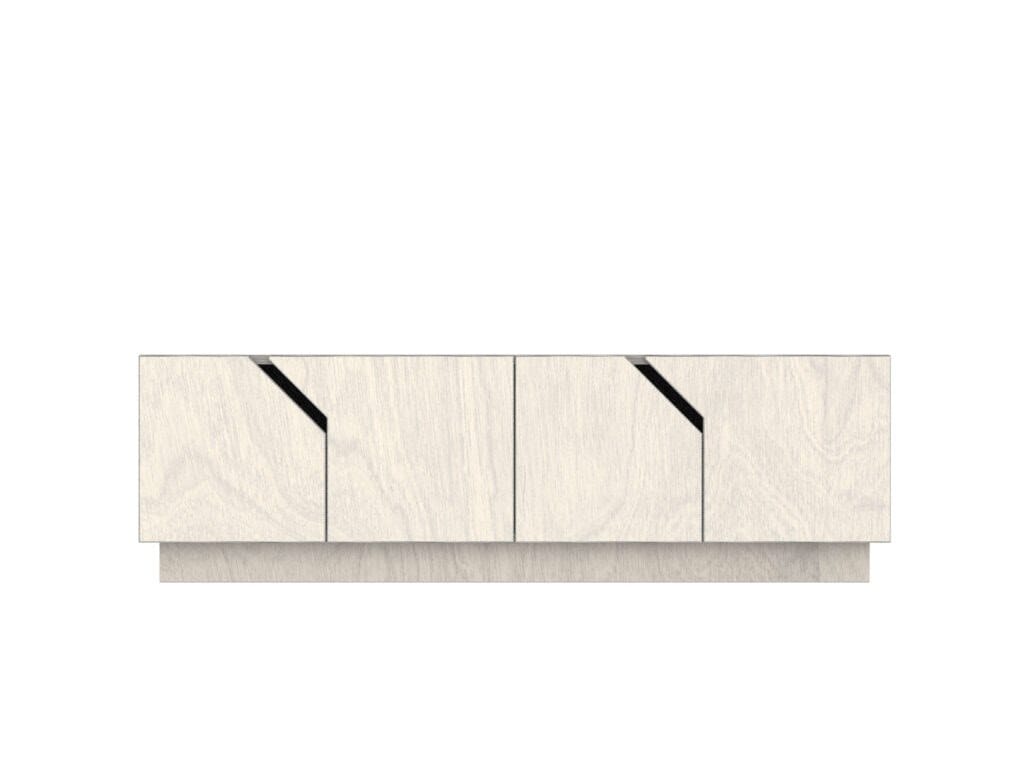 Низкий березовый ТВ-шкаф с распашными дверцами Radis Лабиринт ARCH-00048882 - Вид №1