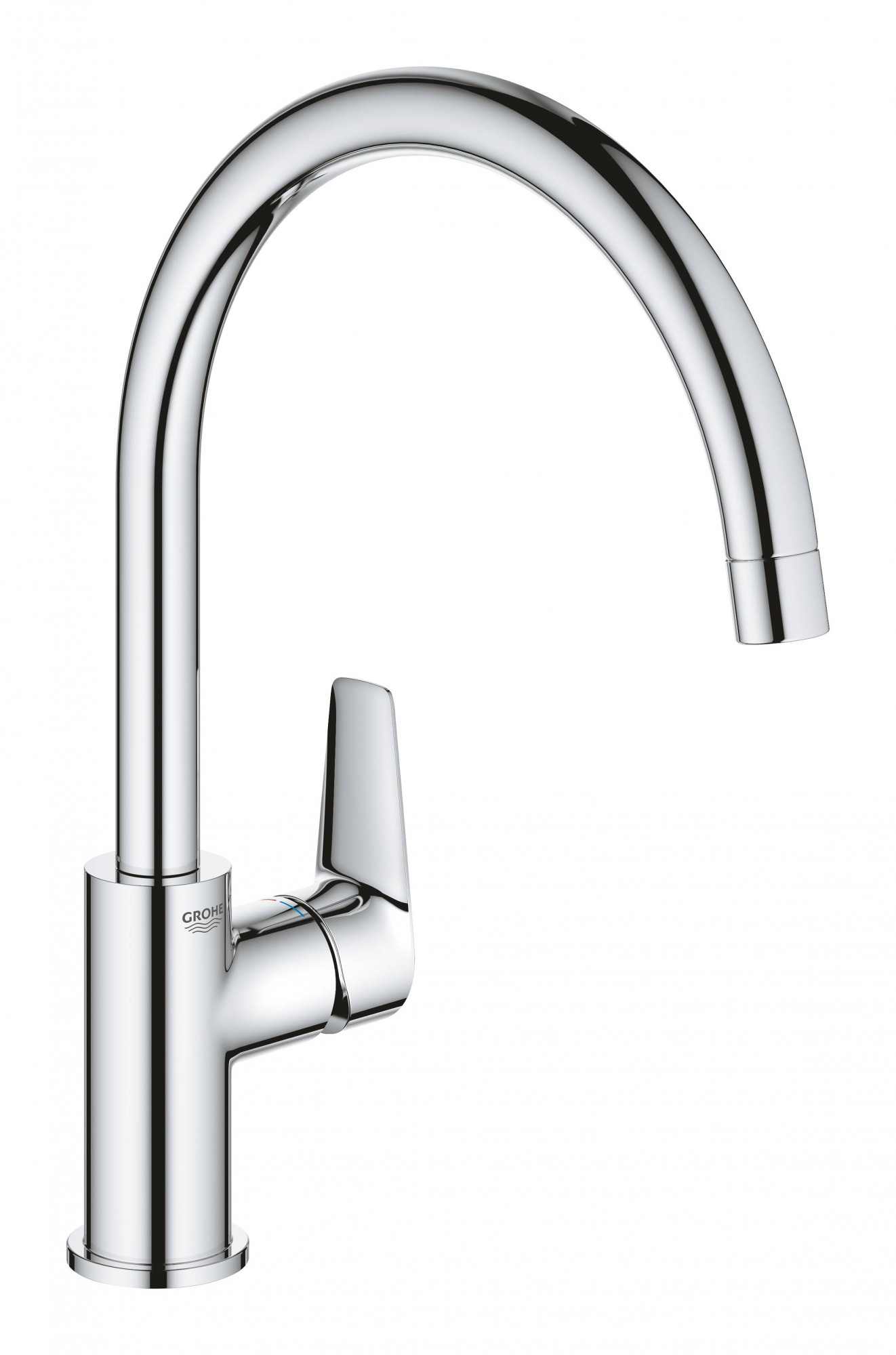 Смеситель для кухни GROHE BauEdge с высоким C-образным изливом, хром (31233001)