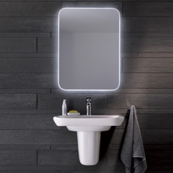 125460000 Подвесная раковина настенная прямоугольная Keramag  - Вид №3