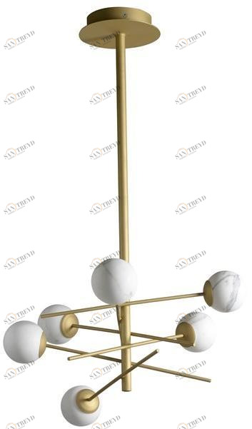 FranchiUmbertoMarmi Подвесной светильник из латуни и мрамора калакатта Eclissi Hd039calbra