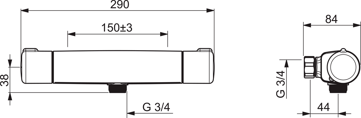 Oras 7461 Смеситель для душа 7461 Nova Хром  - Вид №4
