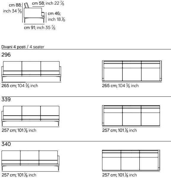AMURA 3-х местный кожаный диван Segno Am008.0296 - Вид №5
