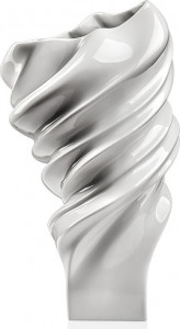 10593110 Rosenthal Ваза Rosenthal Вихрь 23см, фарфор, белая, глазурь Фарфор