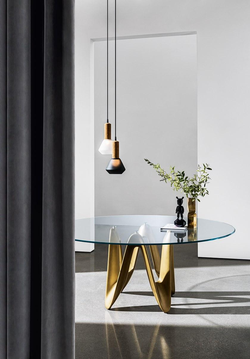 Sovet italia Круглый стеклянный стол Lambda sun-id-1428094 - Вид №3