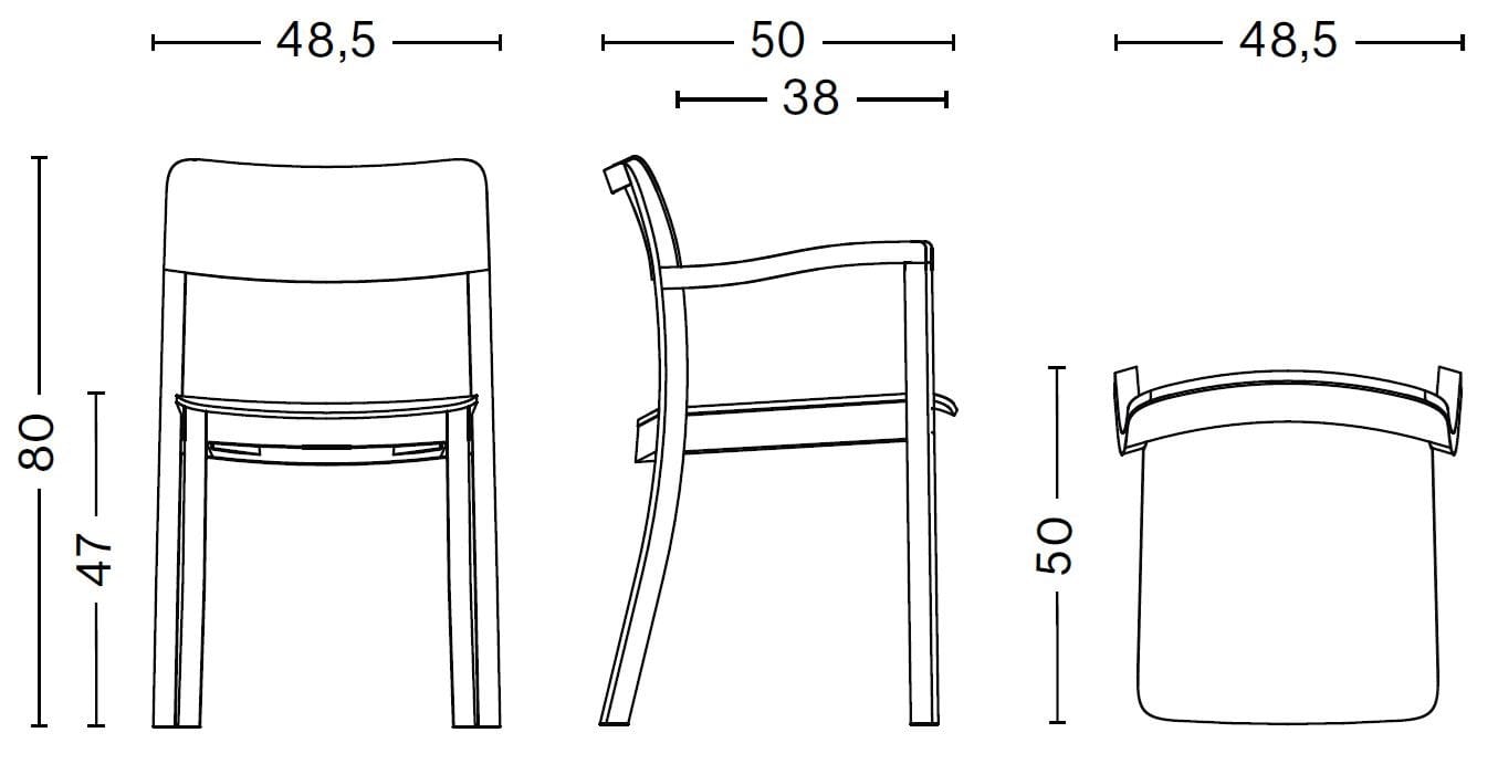 Деревянный штабелируемый стул Hay Pastis ARCH-00014219 - Вид №9