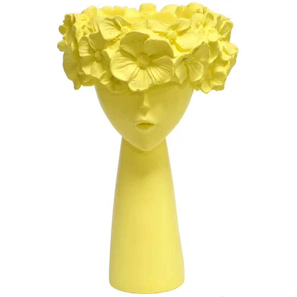 Ваза фигурная Дана гипс цвет лимон 28 см EVIS STLM-2092181 - Вид №1