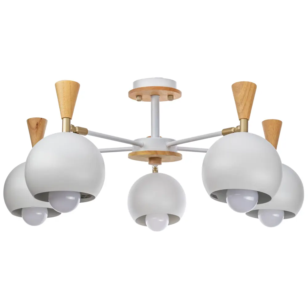 Люстра L1161-5 Morila white 5xЕ27x40 Вт цвет белый 82140685 STLM-2153504 LAMPLANDIA 