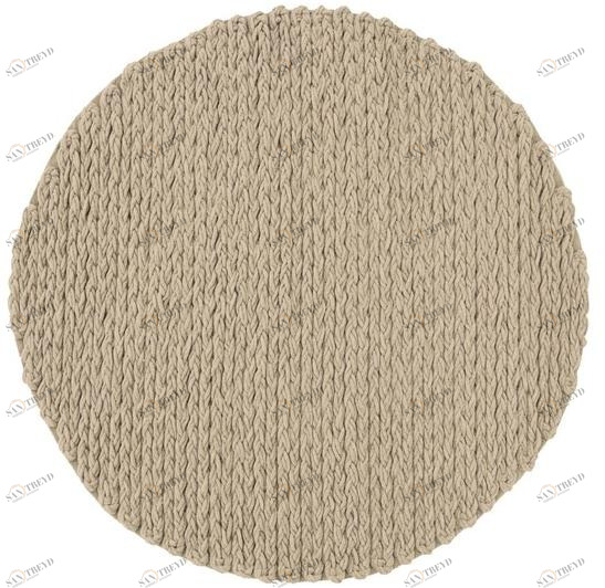 GAN Однотонный круглый коврик Trenzas sun-id-1454474