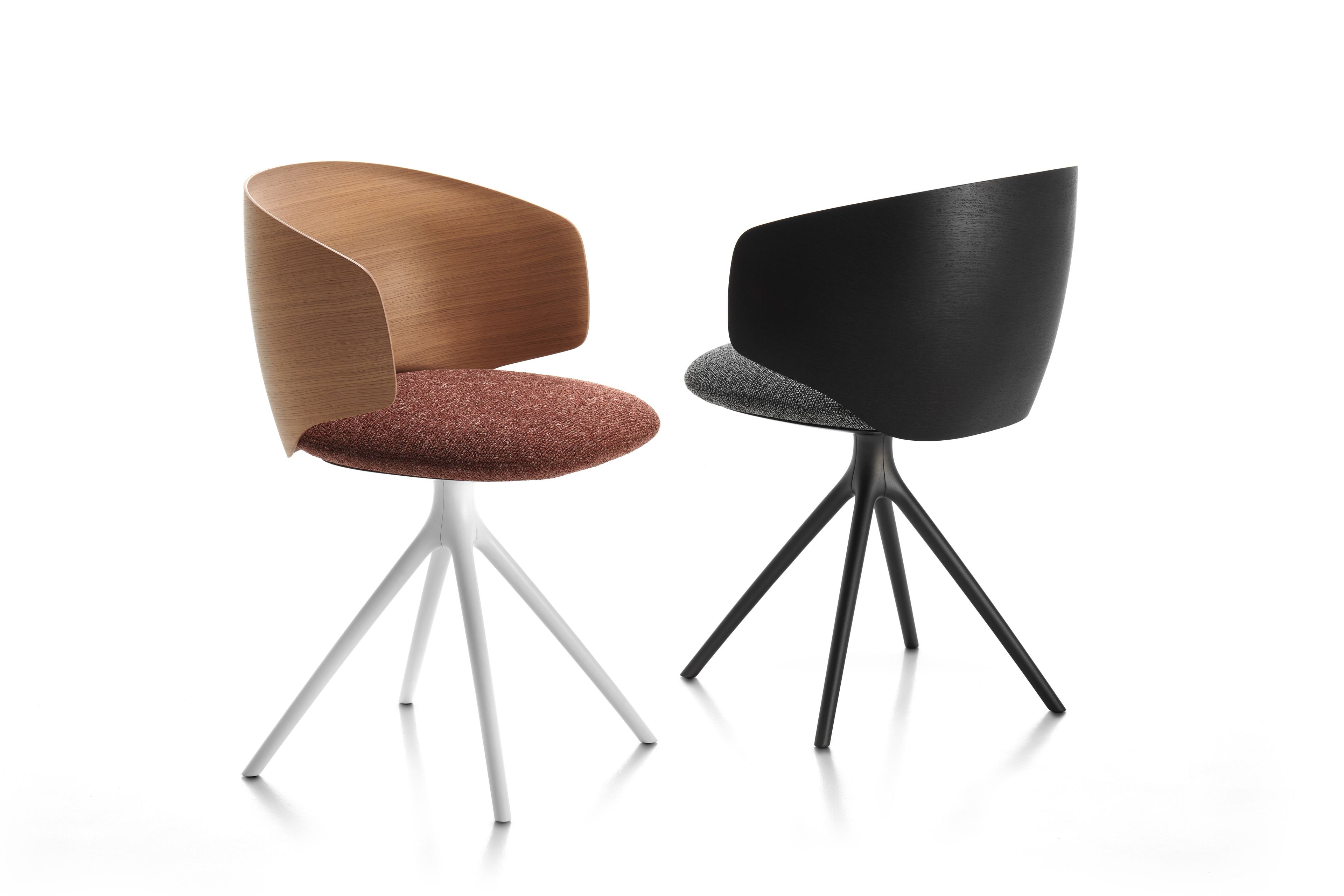 Деревянный поворотный стул с мягким сиденьем MDF Italia Universal Collection ARCH-00067711 - Вид №1