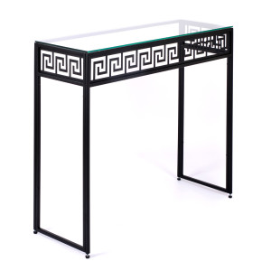 90698830 Консоль напольная 1061-CB clear 100x80x35 см сталь цвет черный STLM-0343630 ALLCONSOLES