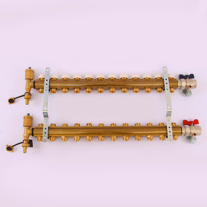 Колл. группа TIEMME 1"x3/4" ЕК 12 выходов с термостатическими вентилями 3870049 - Вид №1