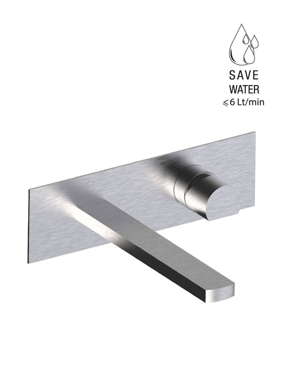 Настенный смеситель для раковины из нержавеющей стали с 2 отверстиями Rubinetterie Frattini Borgia ARCH-00046332 - Вид №1