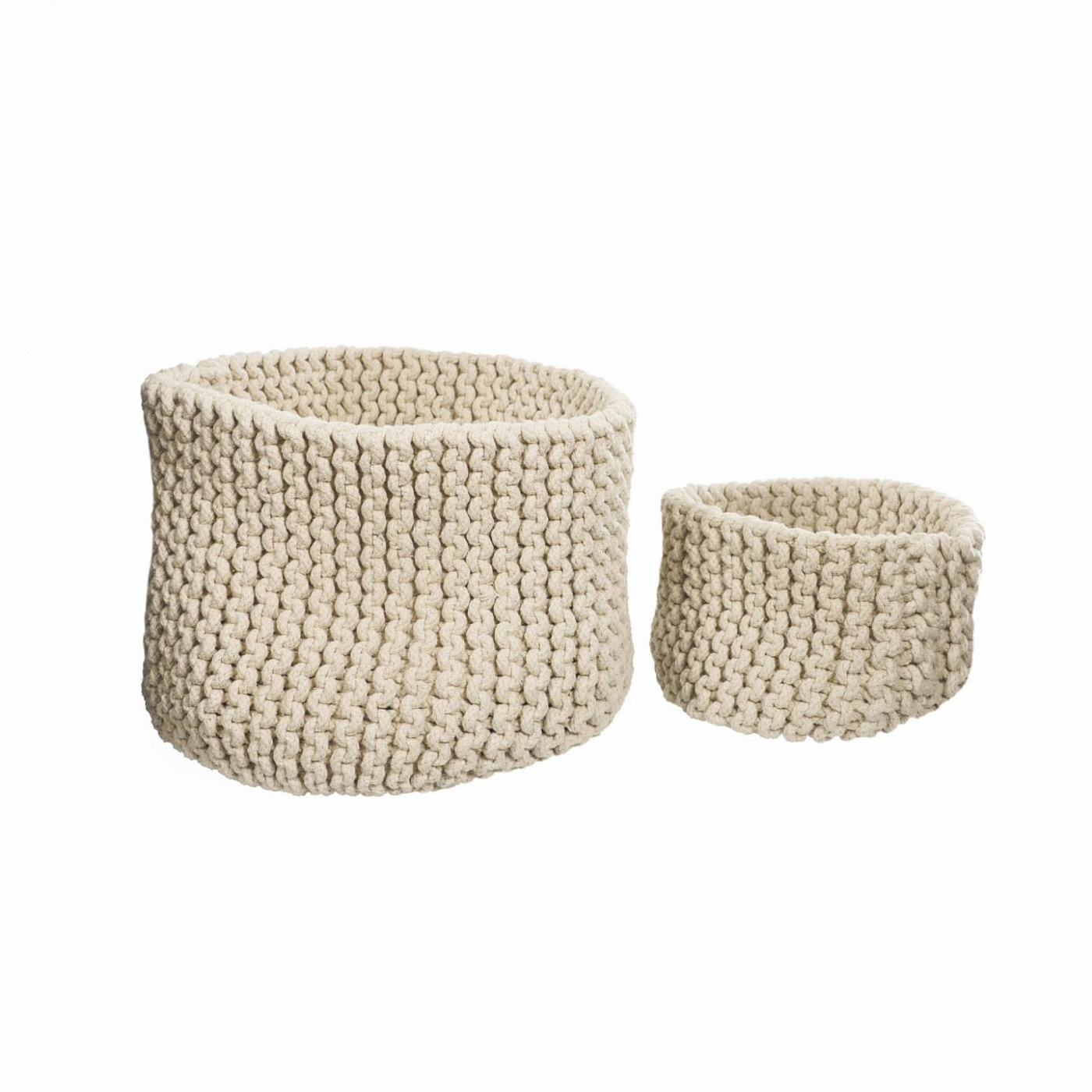 108487 Набор из 2 корзин из 100% хлопка белого цвета La Forma Llucia 