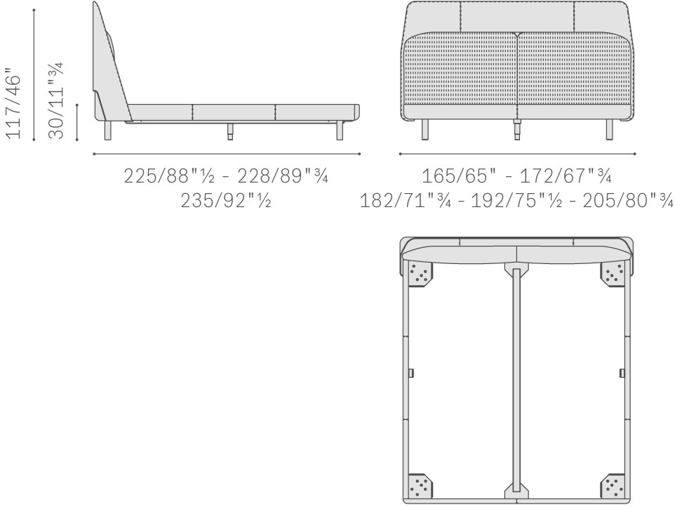 Poltrona Frau Кожаная кровать с мягким изголовьем La notte - letti sun-id-1455256 - Вид №6
