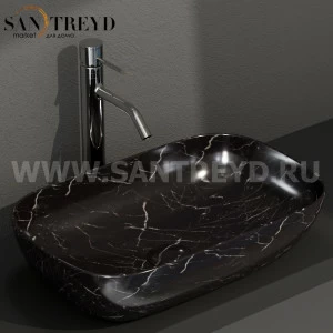 B6R60PN Накладная раковина на столешницу  прямоугольная Ceramica Globo T-EDGE
