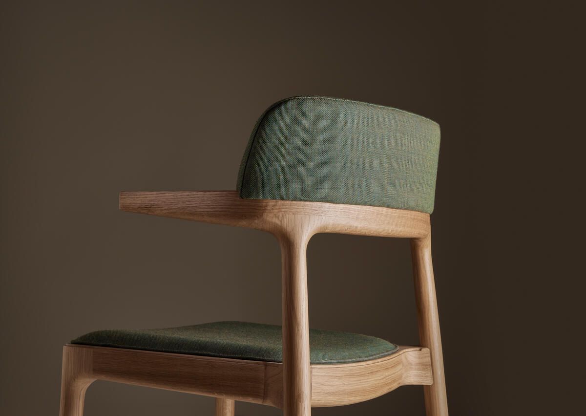 Деревянный штабелируемый стул с мягким сиденьем ALKI ORRIA ARCH-00091551 - Вид №12