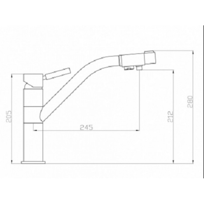 Zorg ZR 401 KF песочный Смеситель для кухни Zorg 280х245  - Вид №2