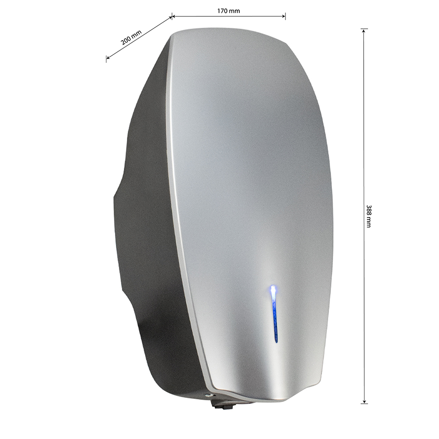 GFmark - Сушилка для рук, ПРЕМИУМ модель, СУПЕРМОЩНАЯ, СЕРАЯ, код: 6866  - Вид №6