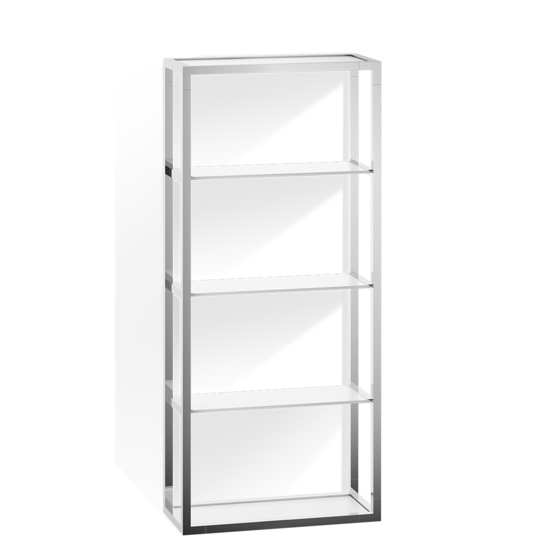 полка ET 8 DECOR WALTHER Хром / Стекло сатинированное 702700  - Вид №2