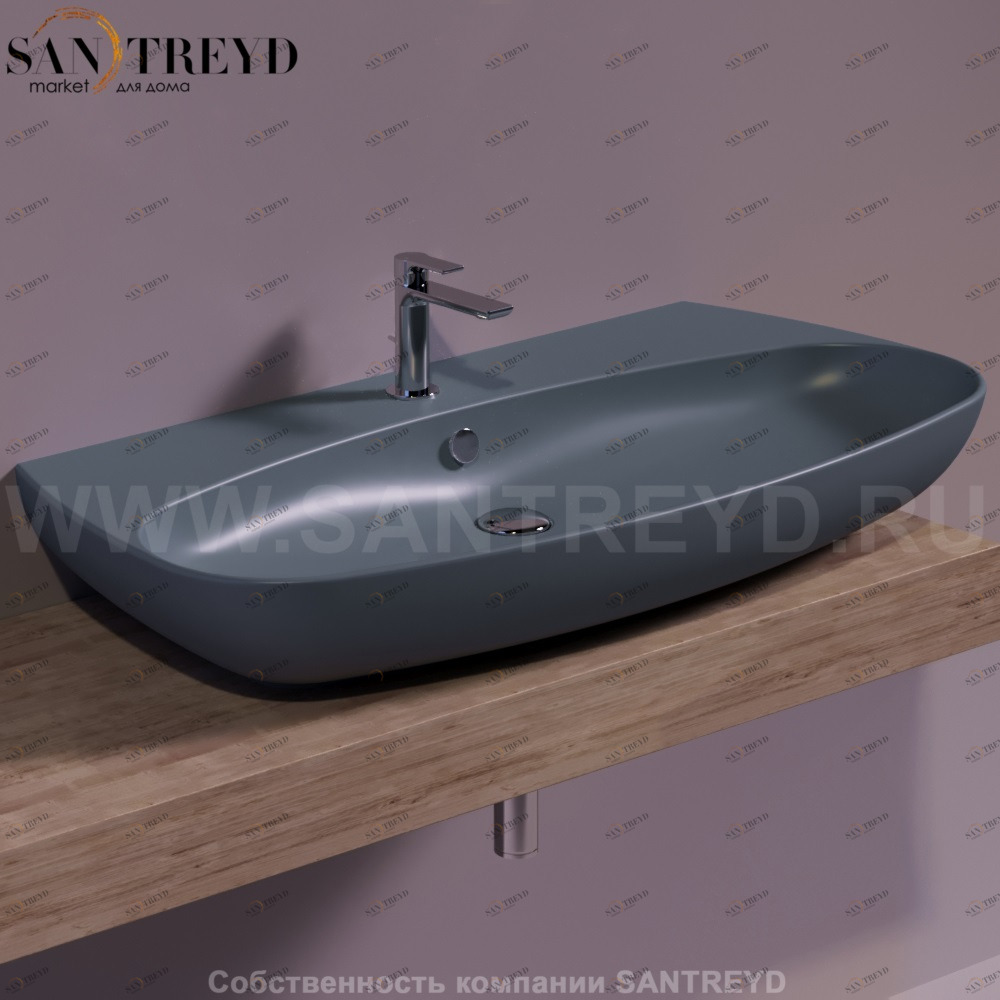 VI12CEMENTOMATT Подвесная раковина настенная овальная Simas Vignoni серая