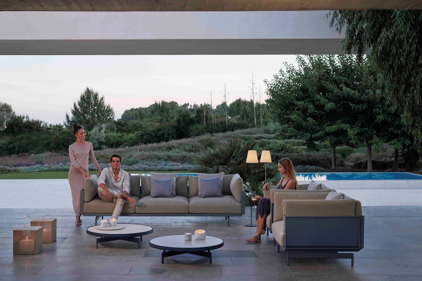 Садовый стул из ткани и алюминия с термокрытием GANDIABLASCO Onde ARCH-00136154 - Вид №32