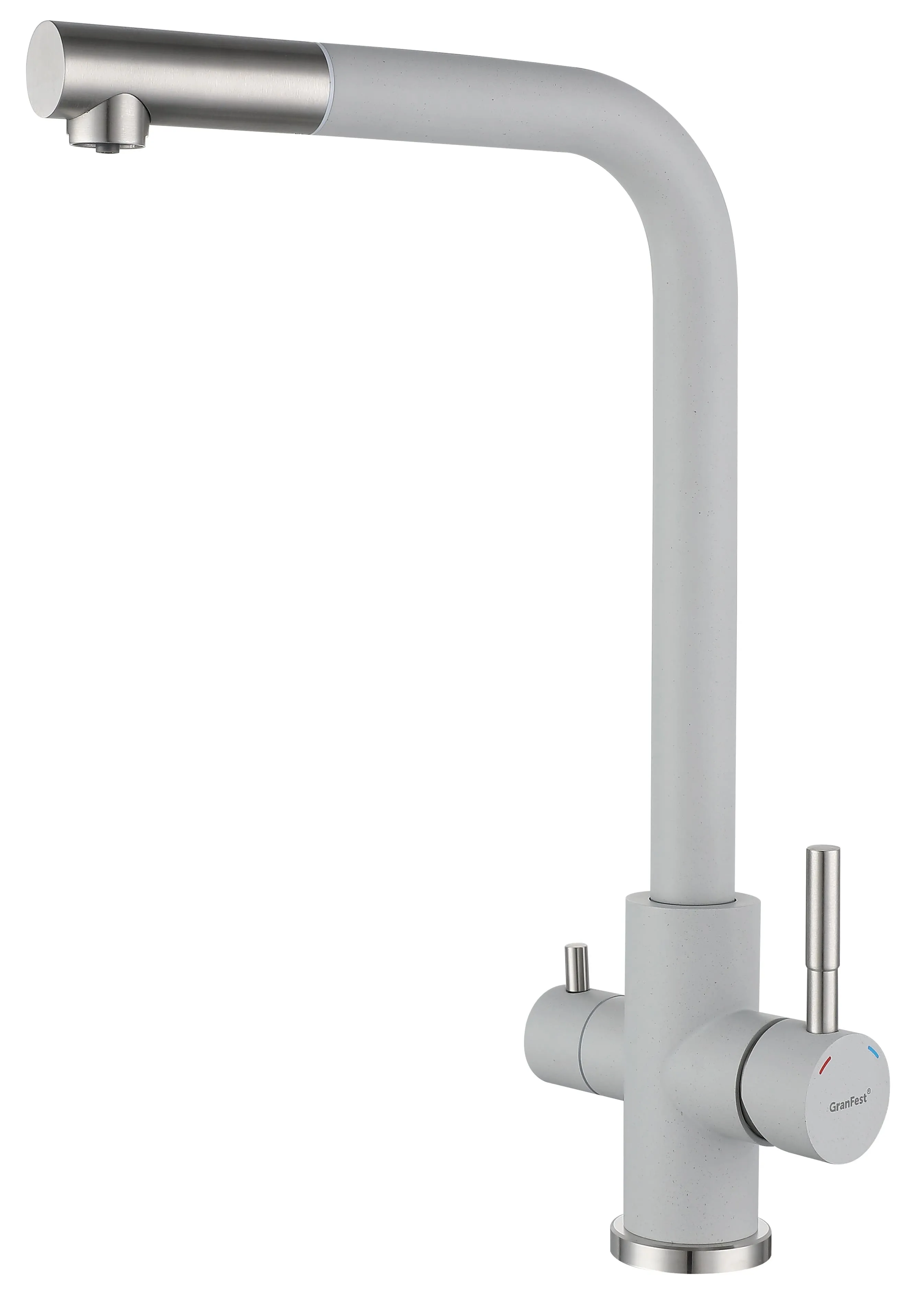 Кухонный смеситель Z-5421 серый GranFest QUARZ
