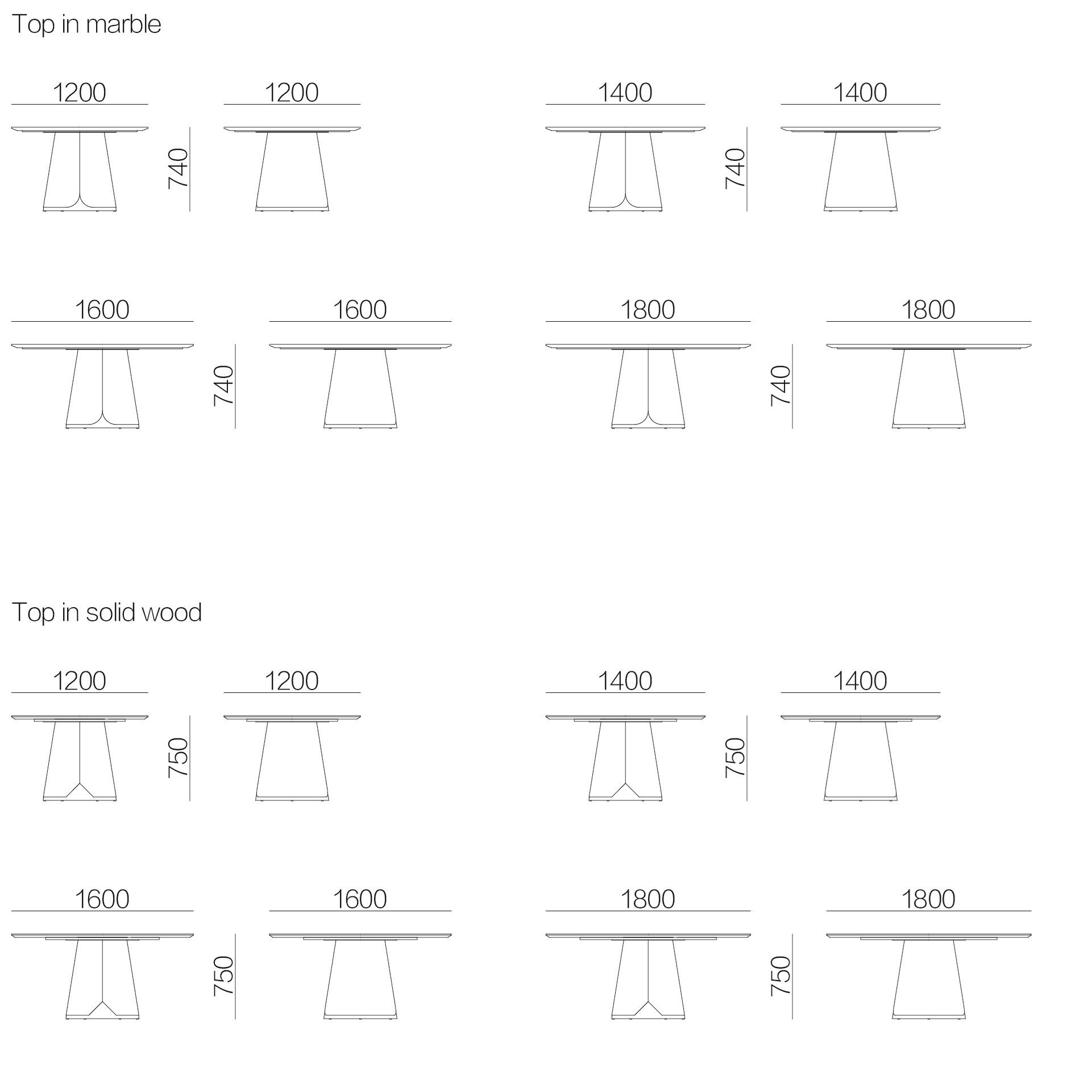 Круглый деревянный обеденный стол HC28 maison NEMBO ARCH-00022511 - Вид №2