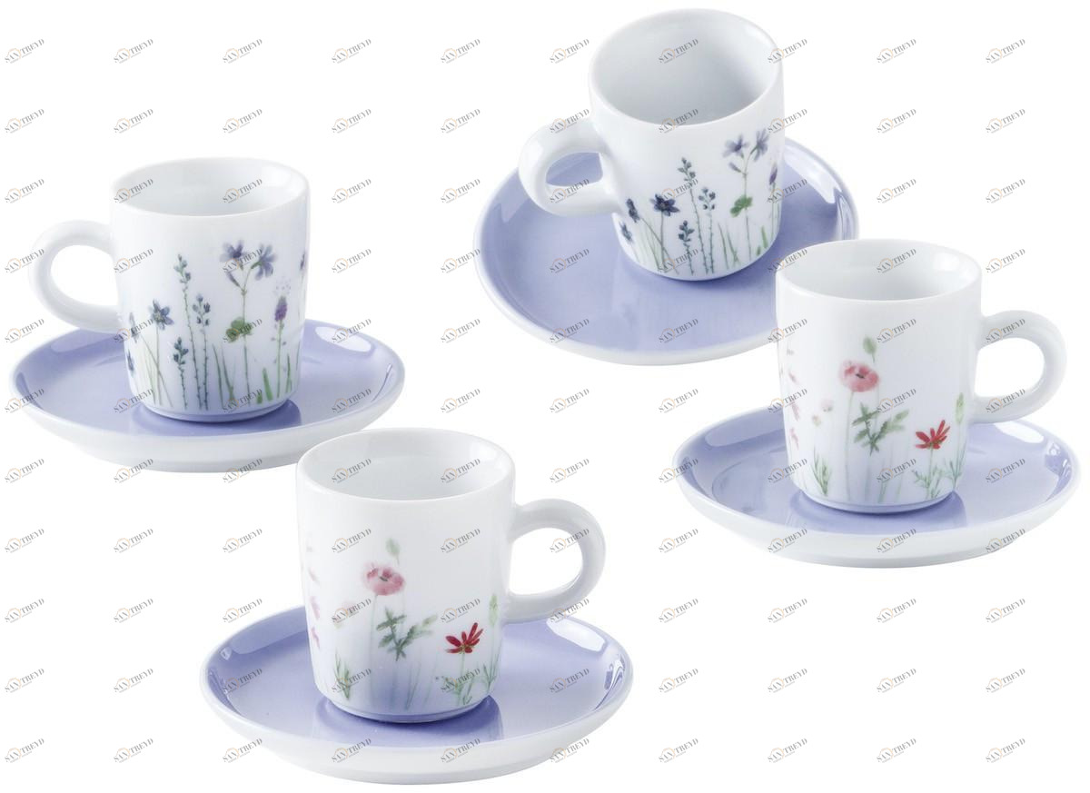 39G229A69357C MG Wildflower Эспрессо 8tlg. пяти чувств, акварель-синяя Kahla-porzellan 