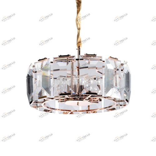 Подвесной светильник Harlow Crystal 12 от Delight Collection круглый BRCH9030-12-GD DELIGHT COLLECTION ДИЗАЙНЕРСКИЕ 243844 Прозрачный;золото 