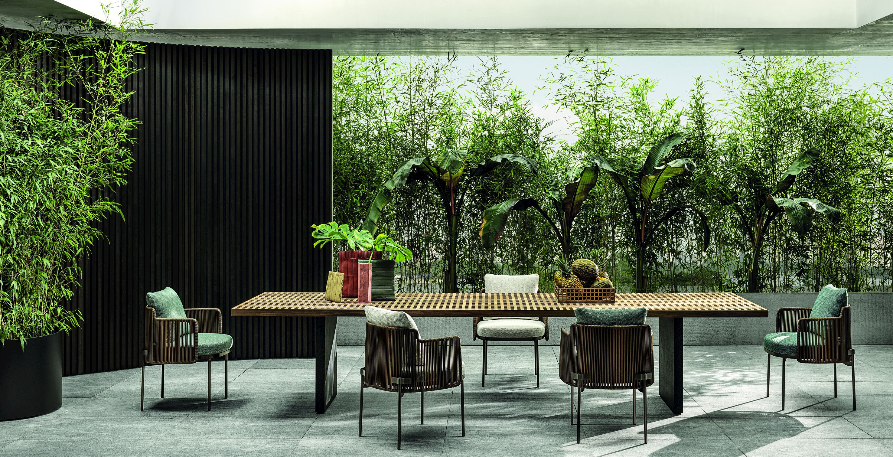Прямоугольный стол из тикового дерева Minotti Quadrado ARCH-00101851 - Вид №1