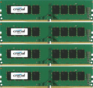 CT4K4G4DFS8213 16gb kit (4gbx4) ddr4 2133 mt/s (pc4-17000) cl15 sr x8 unbuffered dimm 288pin Crucial