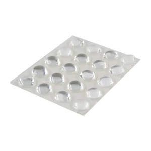 Накладки антиударные KONSENSA 10 мм круглые ПВХ цвет прозрачный 20 шт.