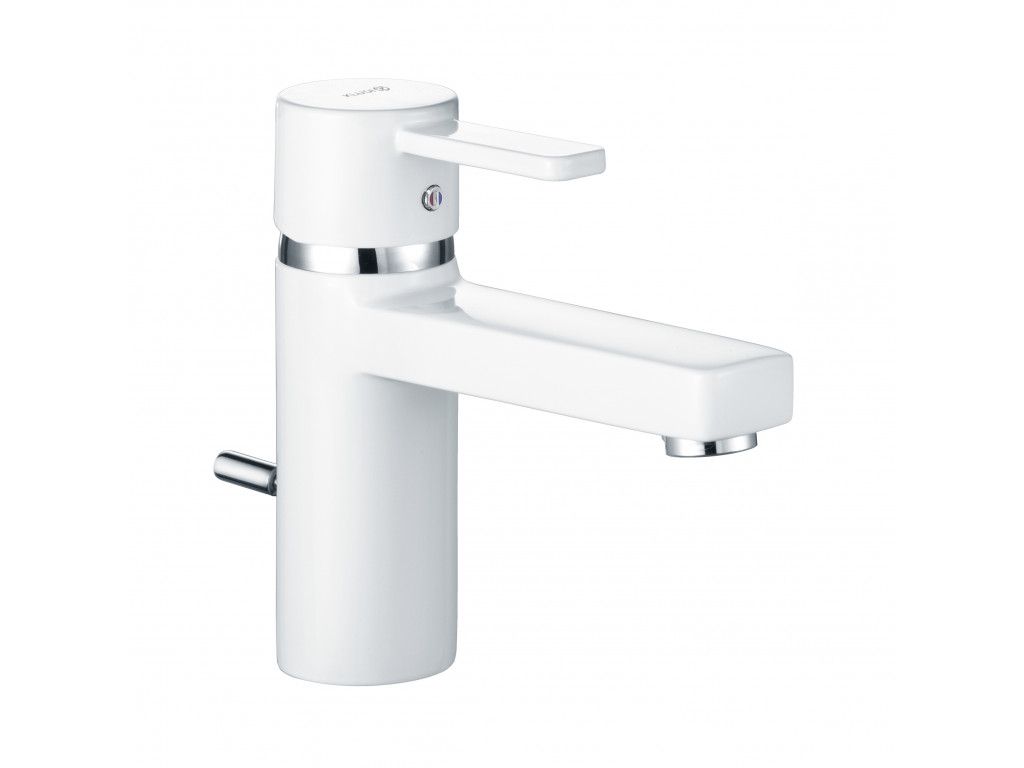 382609175 однорычажный смеситель на умывальник DN 10 KLUDI ZENTA белый/хром 