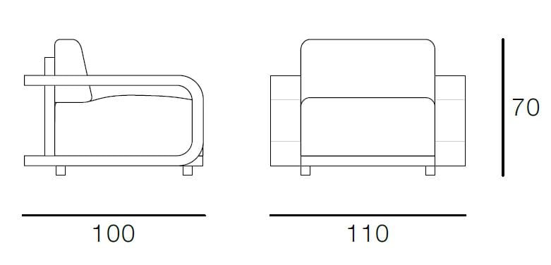 Кресло из ткани и дерева с подлокотниками Vical Home Corba ARCH-00092679 - Вид №5