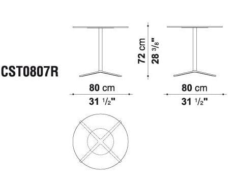 Круглый стол HPL с основанием для спиц B&B Italia Project космос ARCH-00046066 - Вид №2