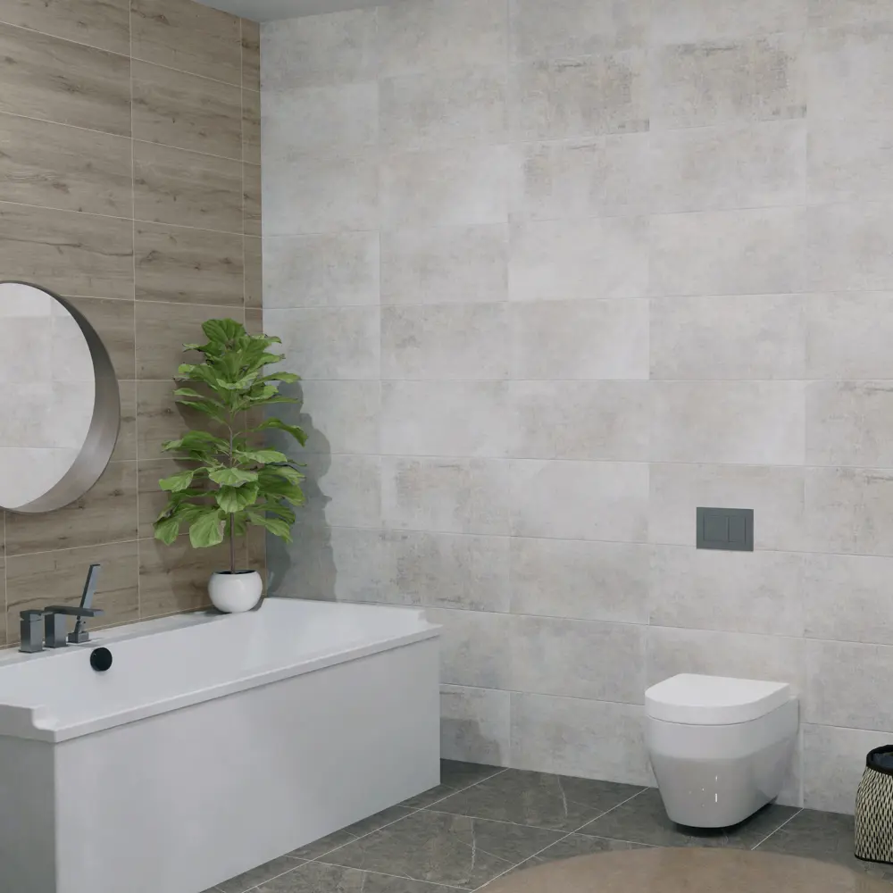 Настенная плитка Axima Кама 30x60 см 1.62 м² матовая цвет светло-серый STLM-2066555