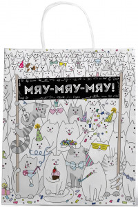 462014 Пакет «Котики» А5, 22 х 26 х 10 см Cards for you and me