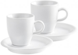 21D248A90021C Кафе Сомелье 2,0 эспрессо Doppio набор 0,05 л для 2-х человек 4-х частей белых Kahla-porzellan