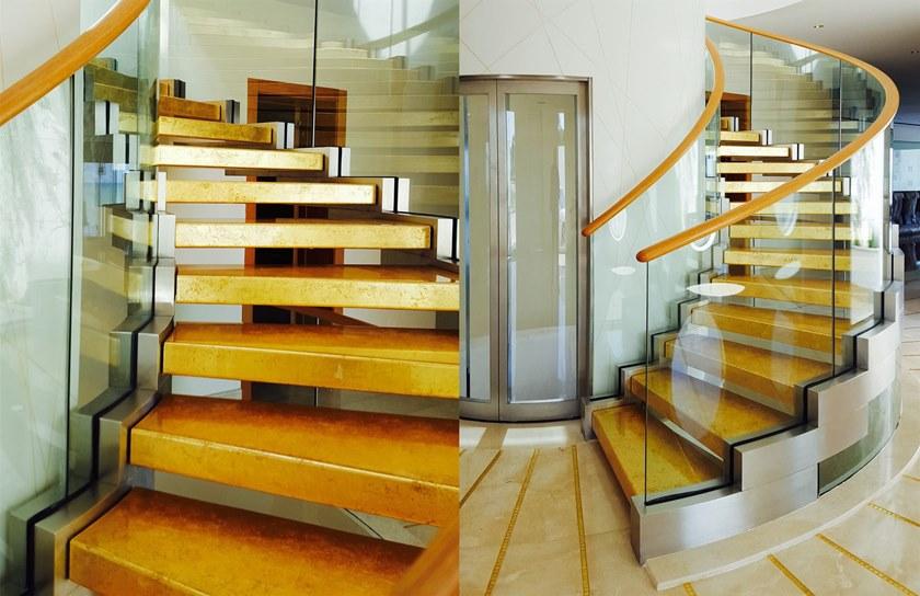 Siller Treppen П-образная самонесущая открытая лестница из металла с двойной конструкцией Cobra sun-id-1465323 - Вид №2