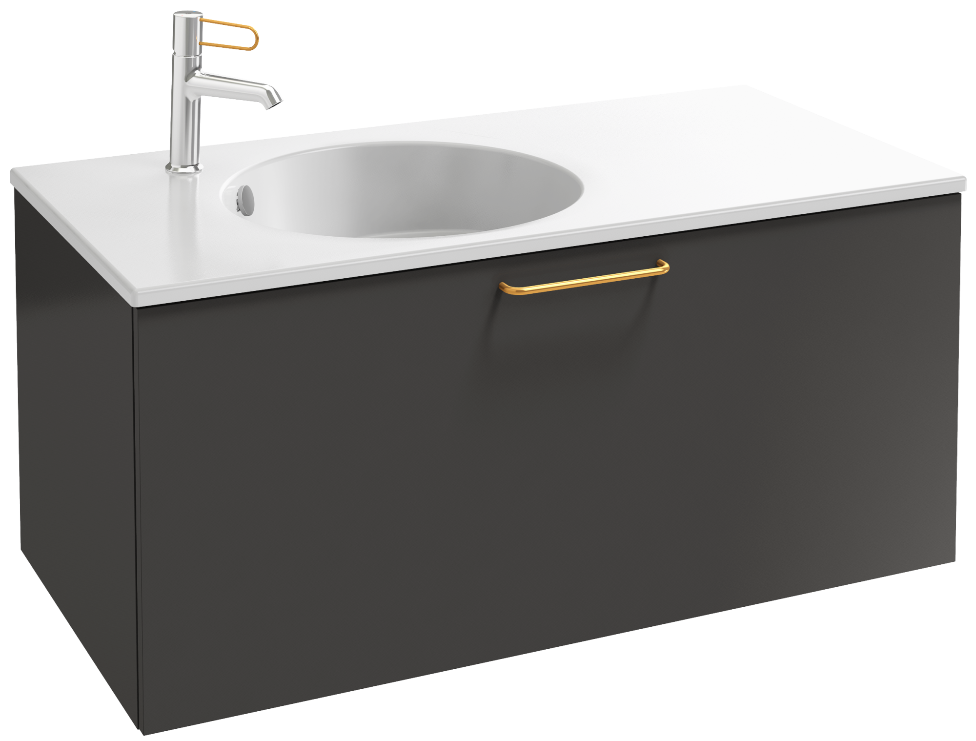 EB2514-R8-M90 Тумба под столешницу 100 см, 1 верхний ящик, золотая ручка JACOB DELAFON ODÉON RIVE GAUCHE ODEON RIVE GAUCHE