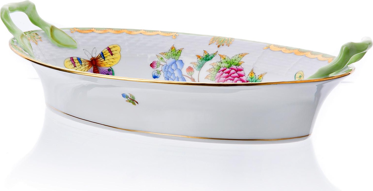 59407 Herend Хлебница овальная с ручками 30,5см "Виктория" Фарфор 