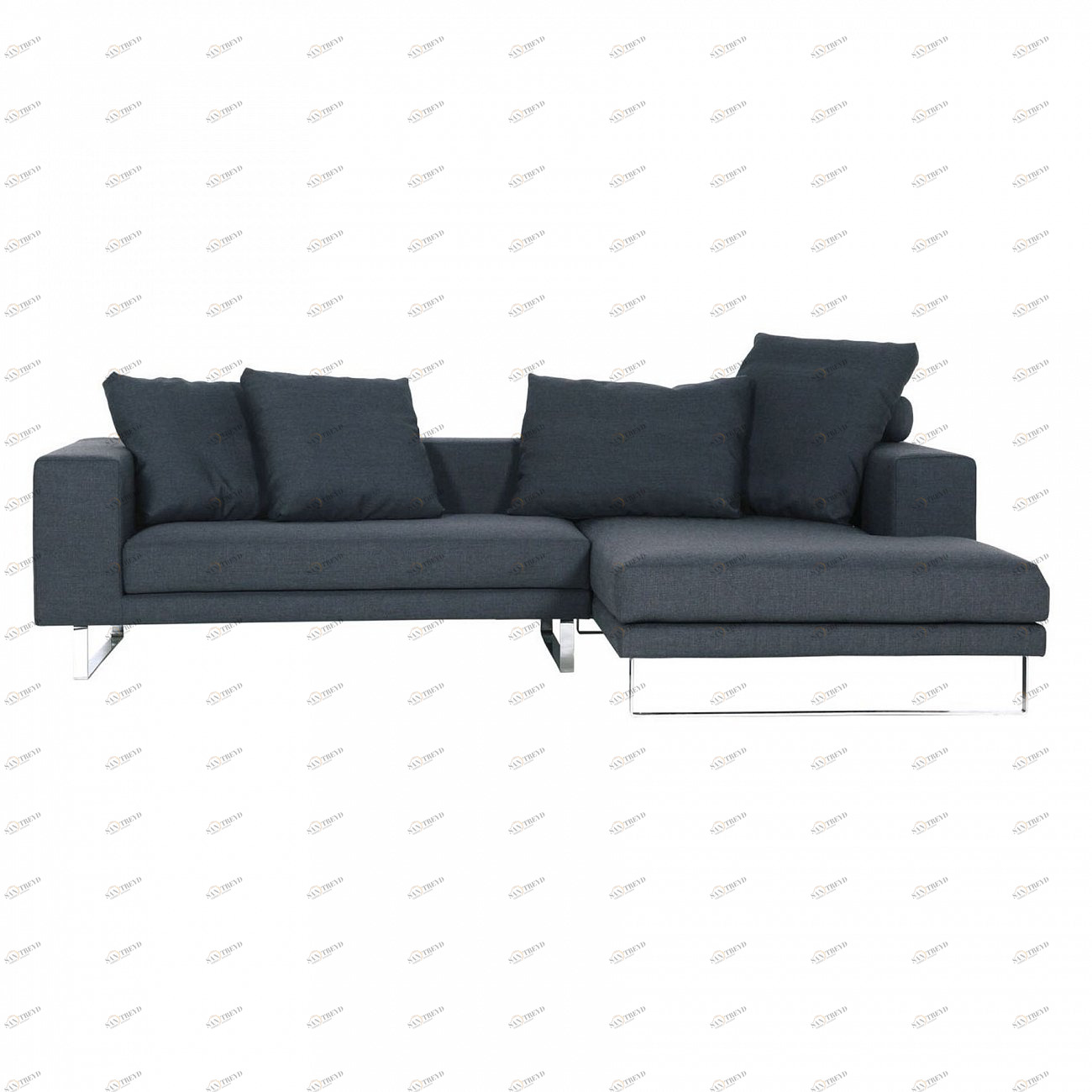 Диван трехместный угловой темно-серый Linnea SITS ДИЗАЙНЕРСКИЕ, LINNEA 192111 Серый 