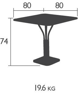 Fermob Квадратный алюминиевый садовый стол Luxembourg 4134 - 4138 - 4139 - Вид №8
