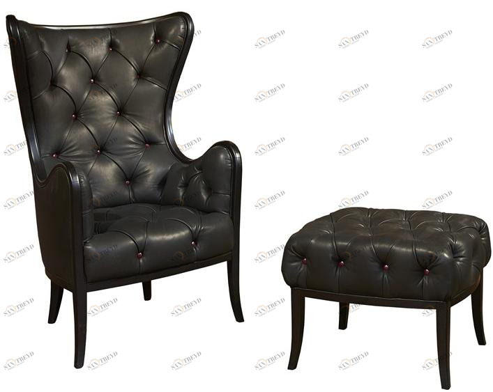 Prestige Стеганое кожаное кресло с подлокотниками Capricci Cvh023p