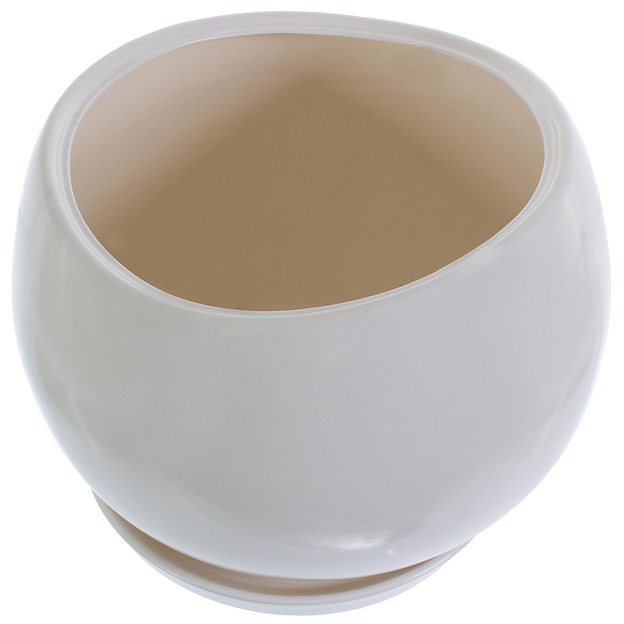 81932592 Горшок цветочный ø13 h11.5 см v1.2 л керамика белый Адель Santreyd - Вид №1