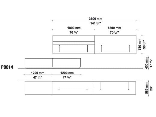 Шкаф с распашными дверцами с ящиками B&B Italia PAB ARCH-00141754 - Вид №7