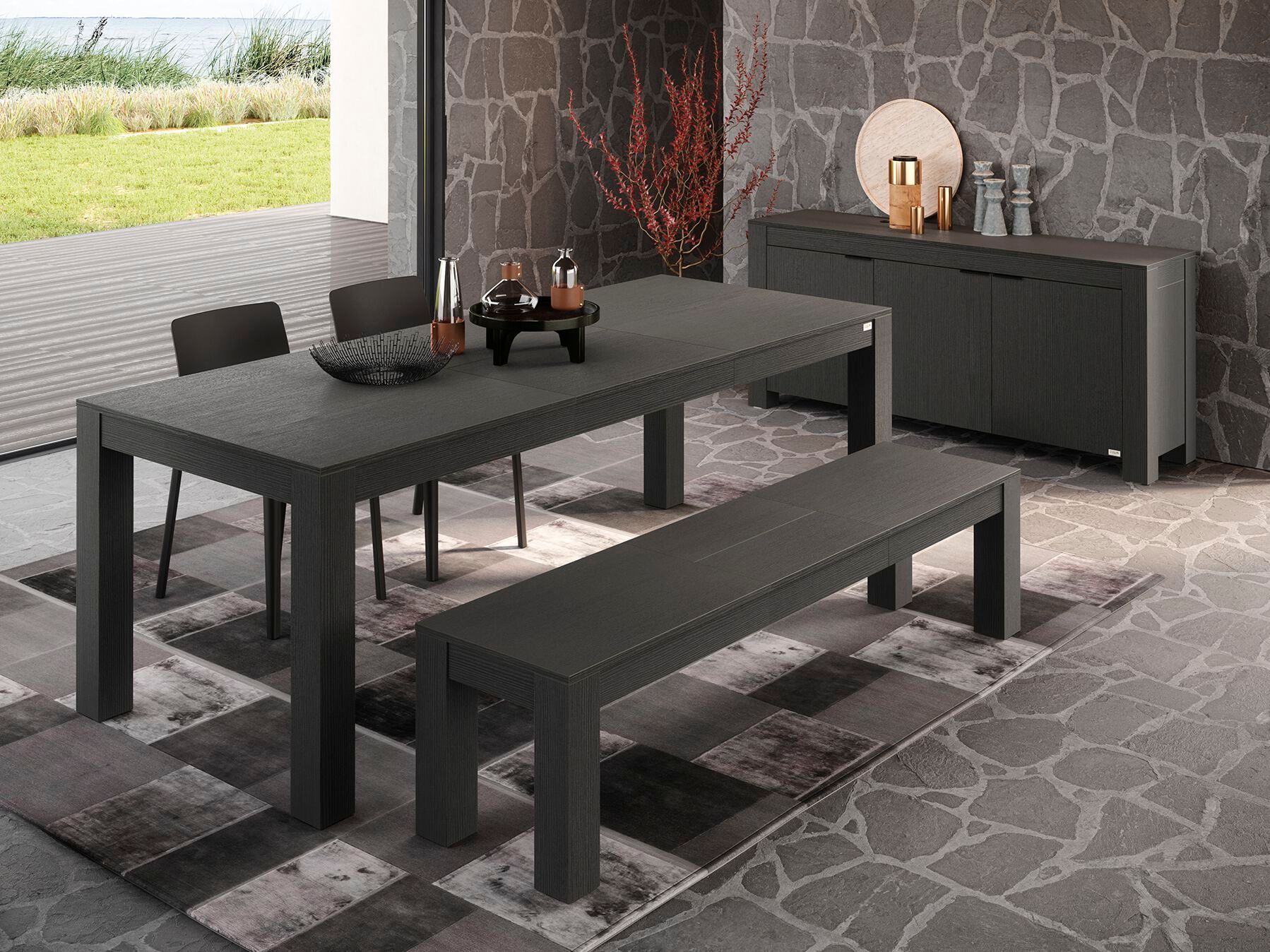 Выдвижная скамья из черного ясеня Mobili Fiver Rachele ARCH-00029310 - Вид №4