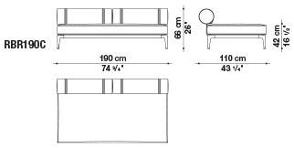 B&B Italia Outdoor Садовый лежак из ткани Ribes sun-id-1476475 - Вид №20