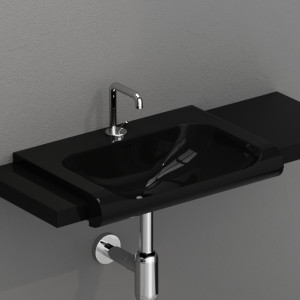 341104 Накладная раковина консольная прямоугольная Kerasan Inka project