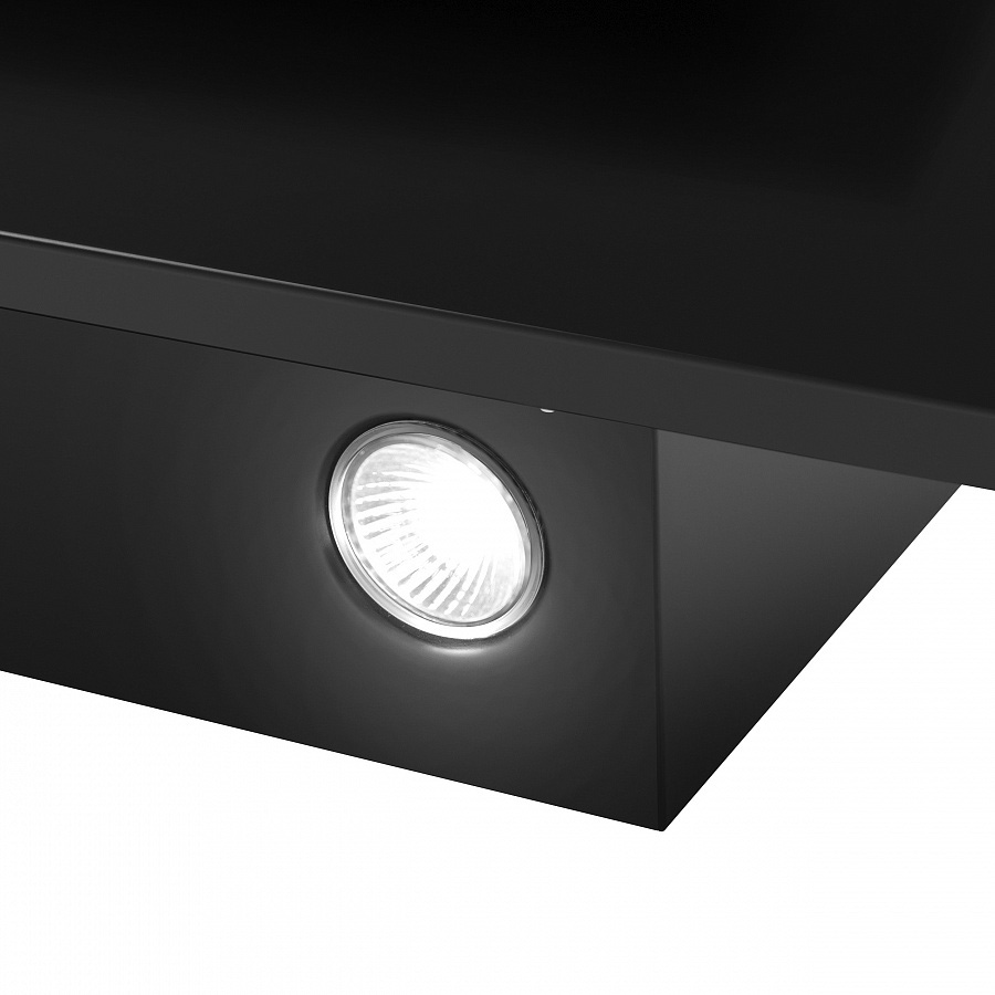 TOWER Light 60 Black Glass Black Вытяжка tower light 60 чёрный/чёрное стекло/ • тип: настенная• цвет: черный• управление: кнопочное• ширина, мм: 600• полная потребляемая мощность, вт: 150• количество скоростей: 3• максимальная производительность, м3/ч: 47 Santreyd  - Вид №12